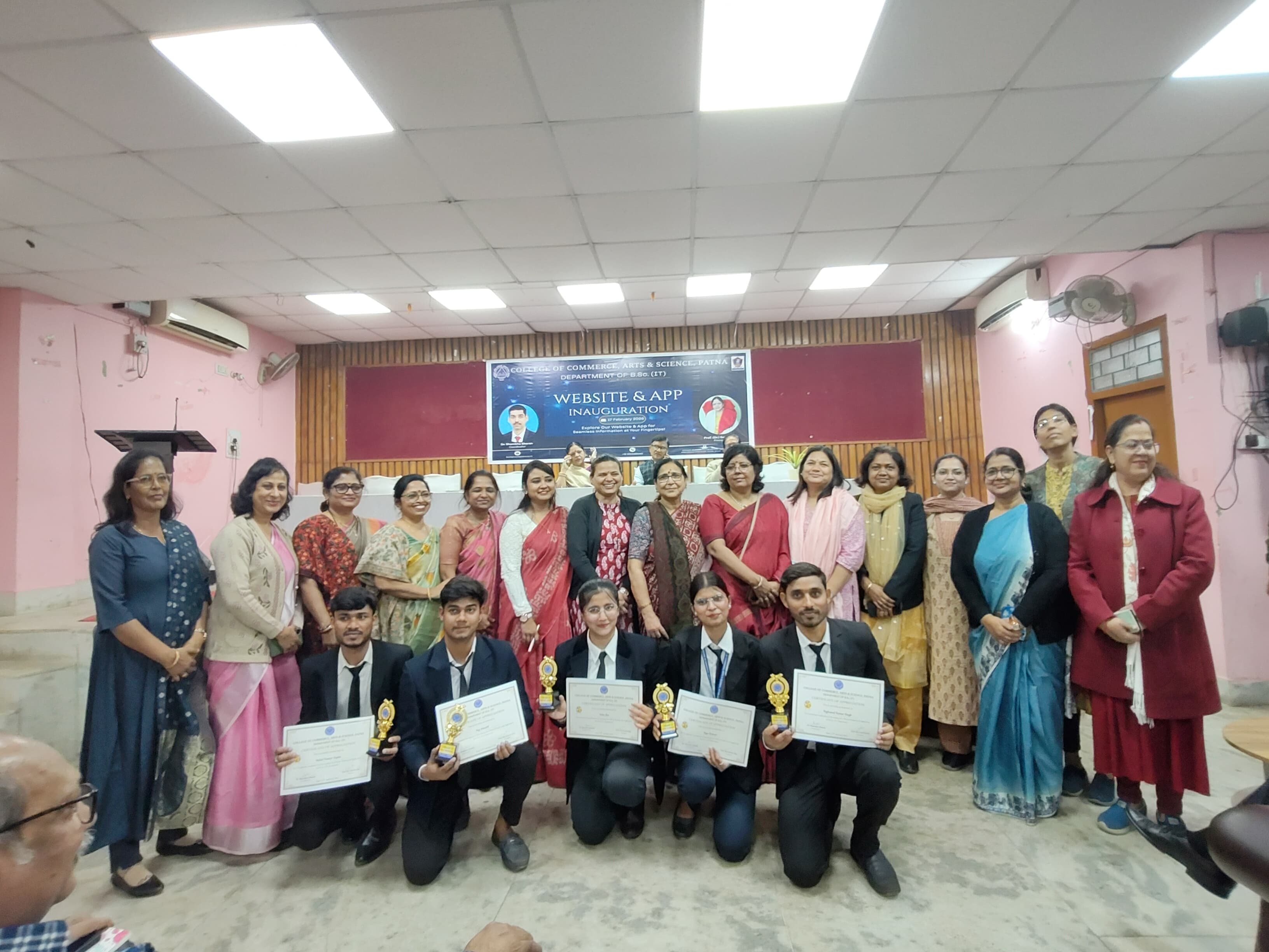 Students along with Faculty Members.