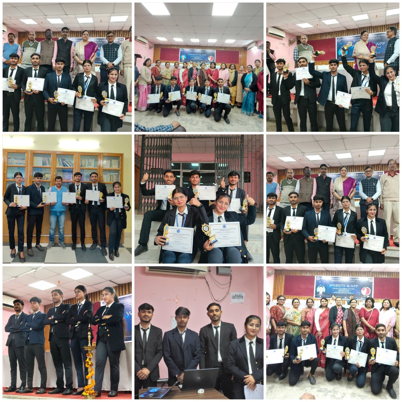 Students celebrating their achievement.